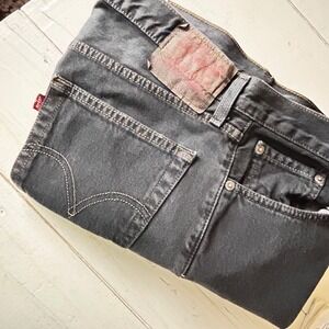 Levi's 529 Low Rise Straight Black‎ Denim Jeans Men's W33 L32